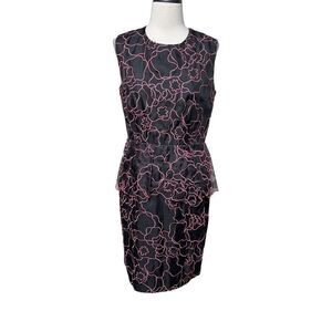 Diane Von Furstenberg Leni Interlaced Sleeveless Silk Floral Dress Size 8